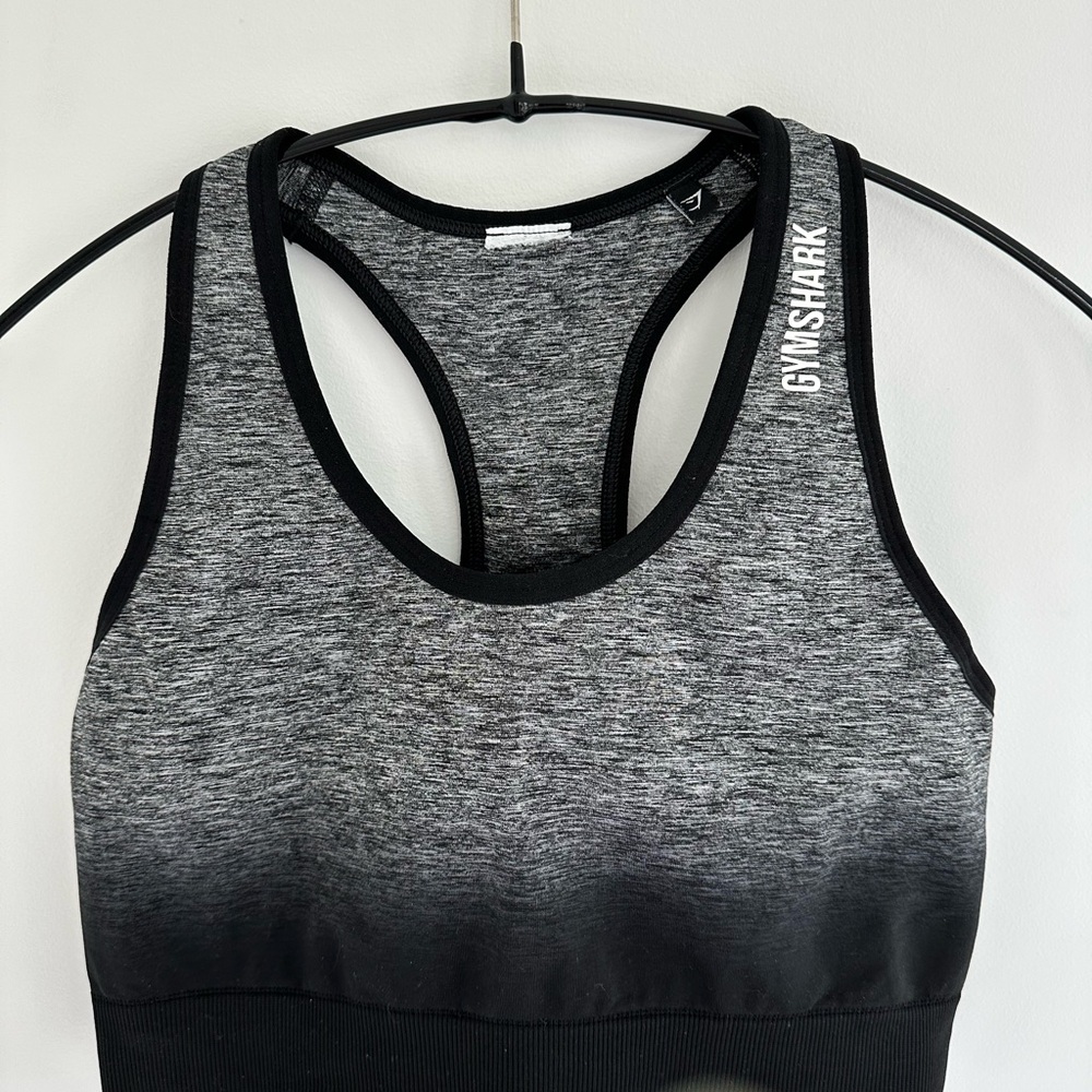 Gymshark Adapt Ombré Seamless Sports Bra - Black/Black Marl